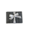 Luxury Grey Wicker Effect Gift Hamper Basket with Satin Ribbon - WahooGifts