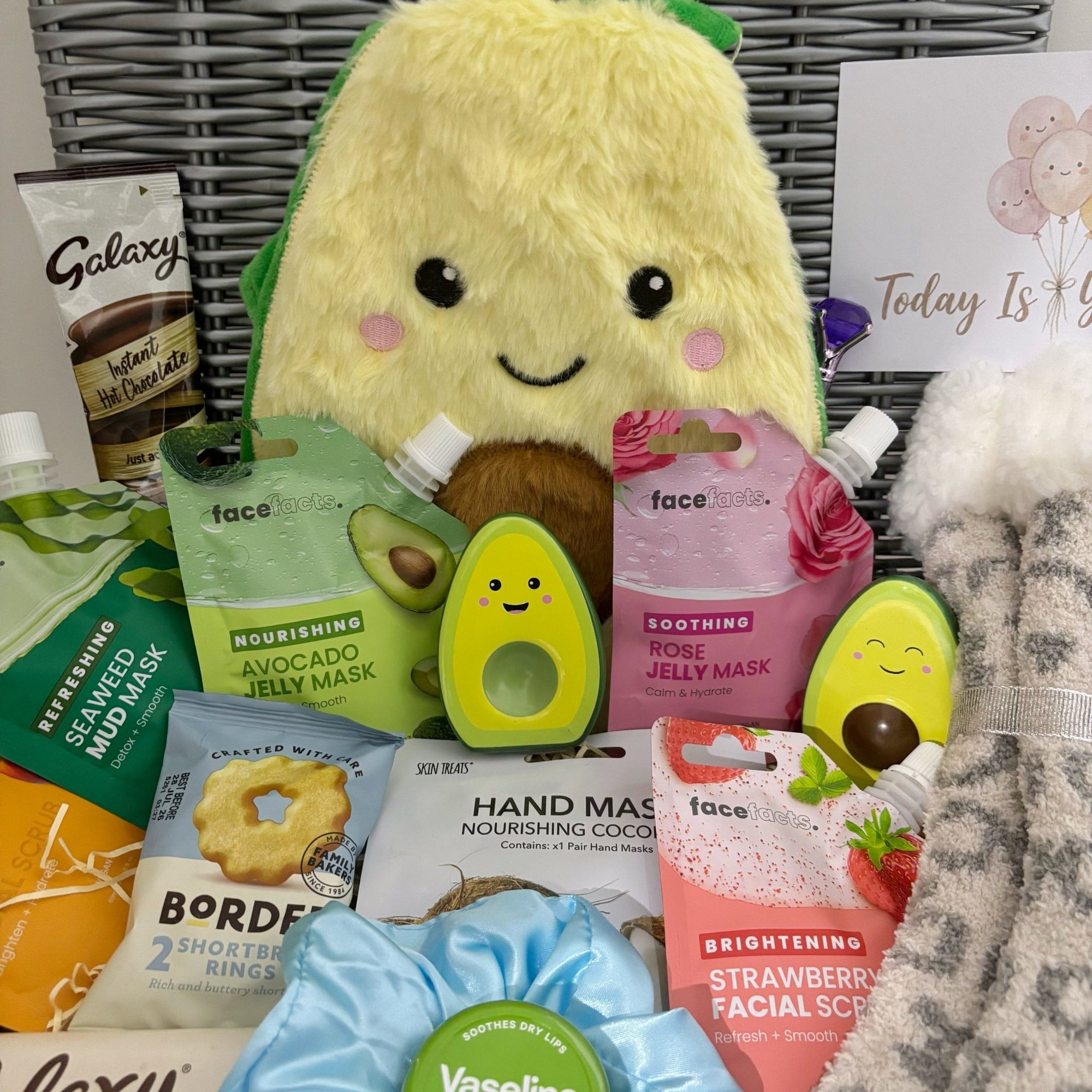 Luxury Pamper Gift Box for Her – Avocado Hot Water Bottle & Cosy Hamper - WahooGifts