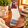 Mens 4.7 Tog Rated Lounge Fluffy Socks With Gripper Sole Aztec - Cream - WahooGifts