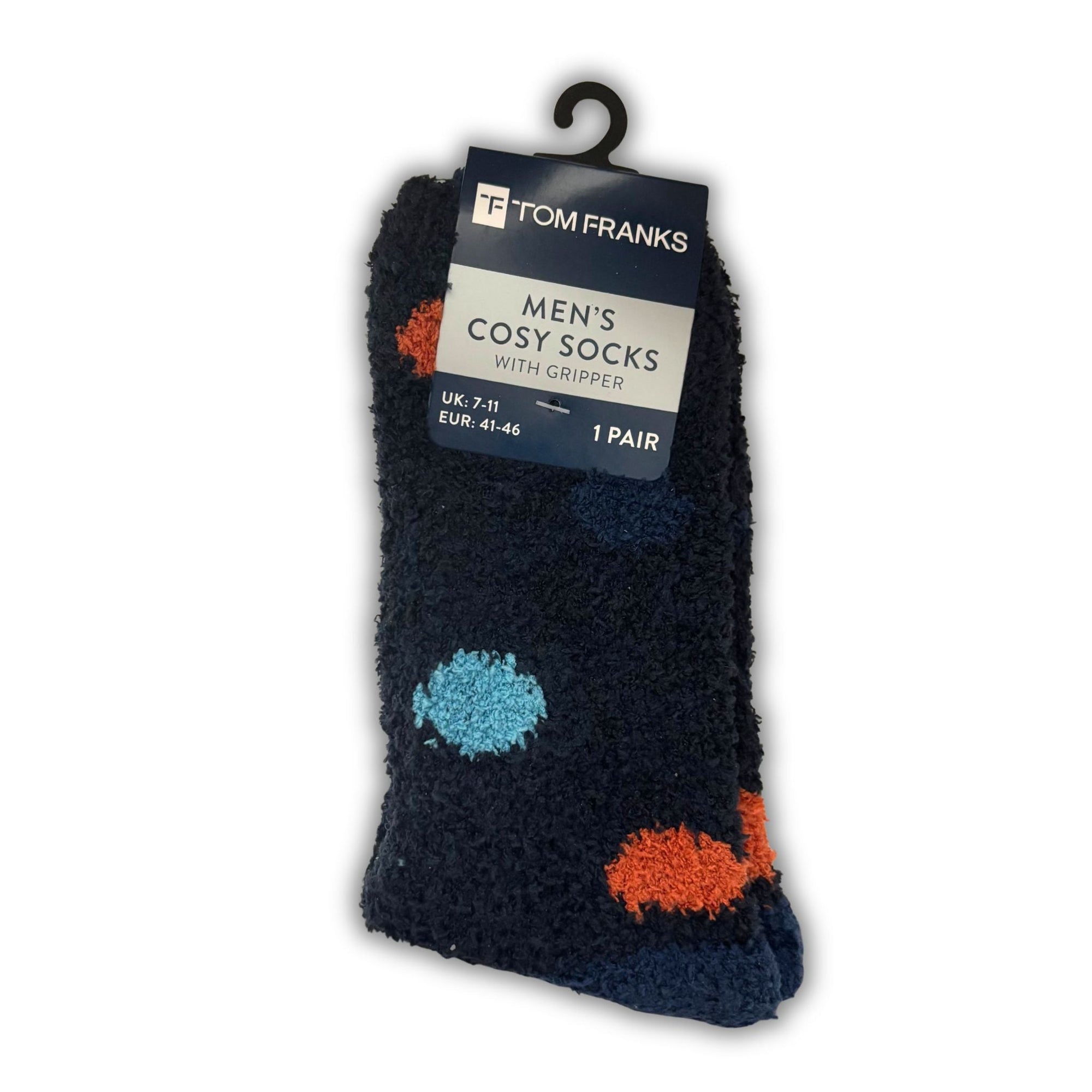 Mens Cosy Socks with Grippers Soft Warm Slipper Socks for Men - WahooGifts
