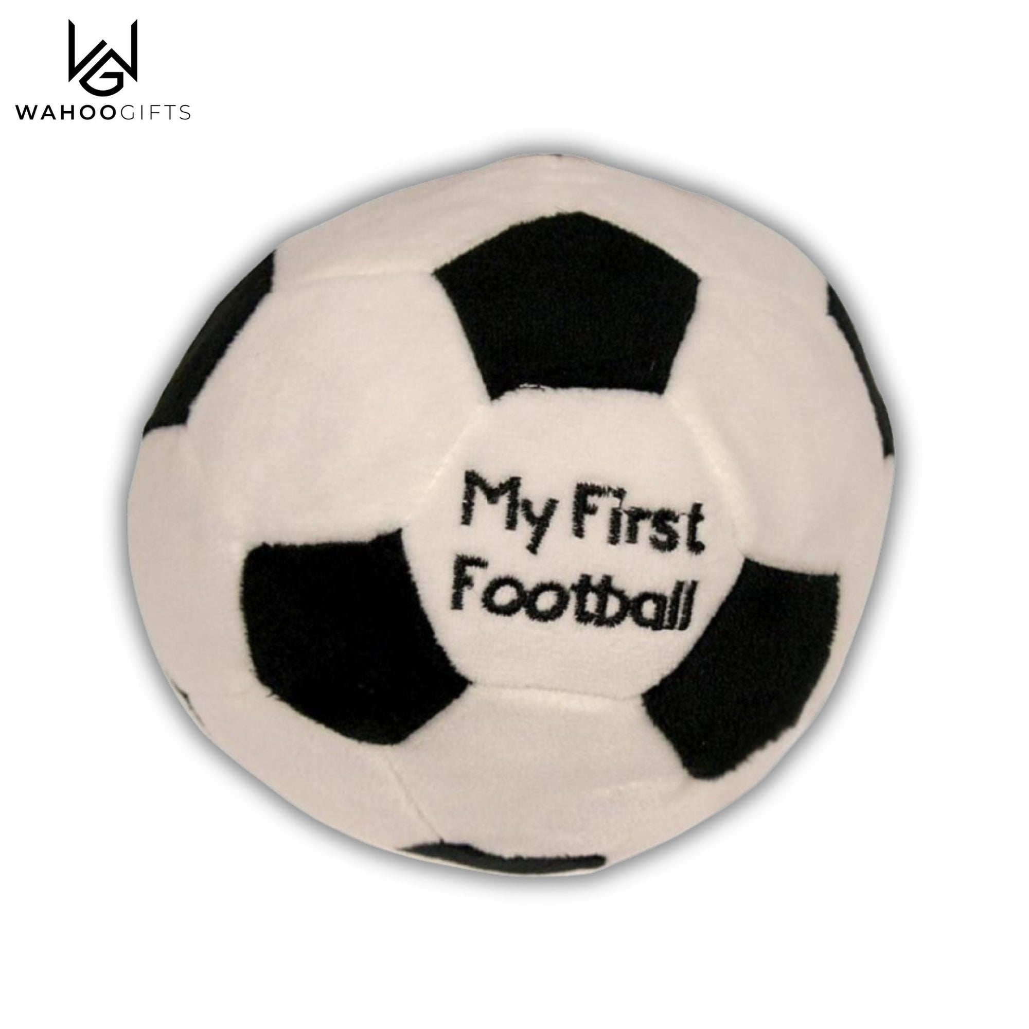 My First Football - Baby Rattle Toy Black - WahooGifts