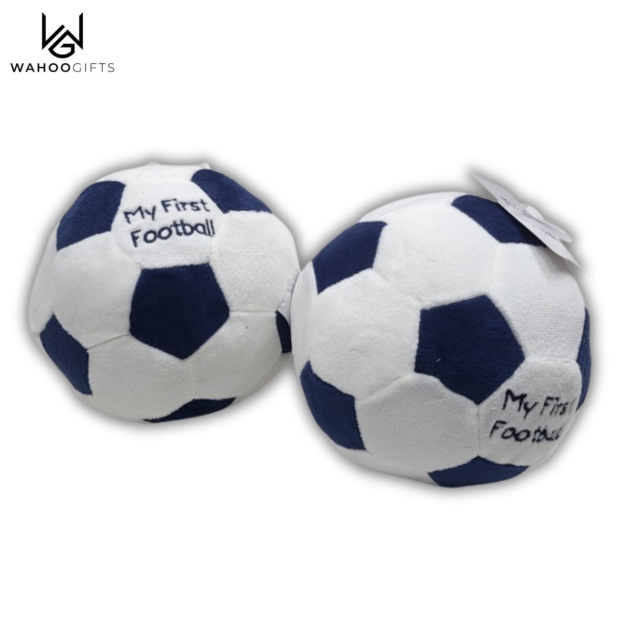 My First Football - Baby Rattle Toy Navy Blue - WahooGifts