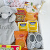 Newborn Gift Basket – Personalised Elephant Comforter & Baby Booties - WahooGifts