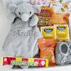 Newborn Gift Basket – Personalised Elephant Comforter & Baby Booties - WahooGifts