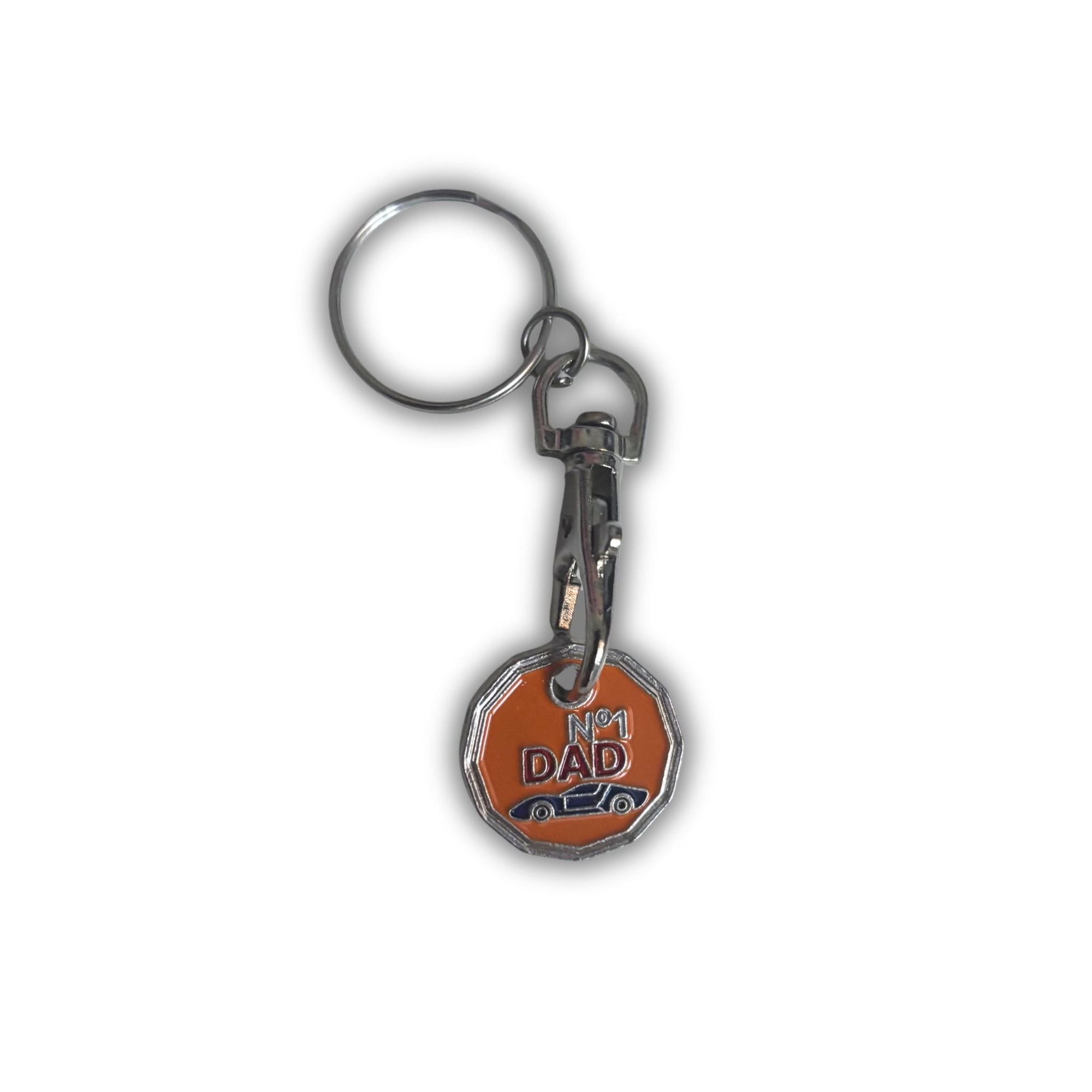 No1 Dad Trolley Coin Keyring Gift for Dad Father’s Day - WahooGifts