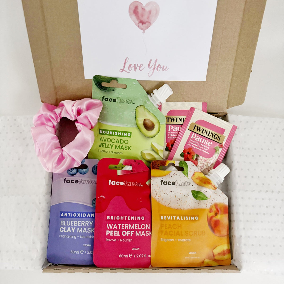 Pamper Gifts for Her – Letterbox Beauty Gift Set, Face Masks & Tea - WahooGifts