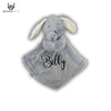 Personalised Baby Boy Comforter - Dusky Blue Rabbit - WahooGifts