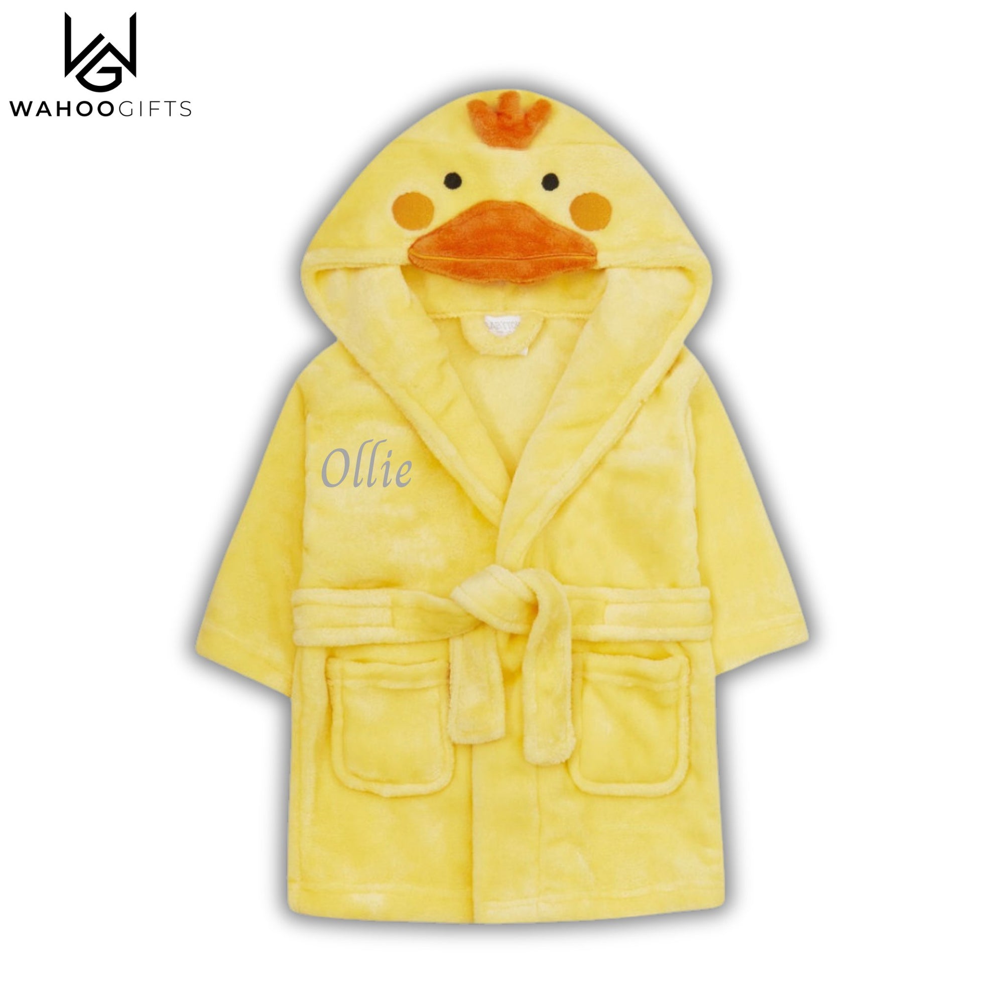 Personalised Baby Gift - Baby Duck Dressing Gown - WahooGifts