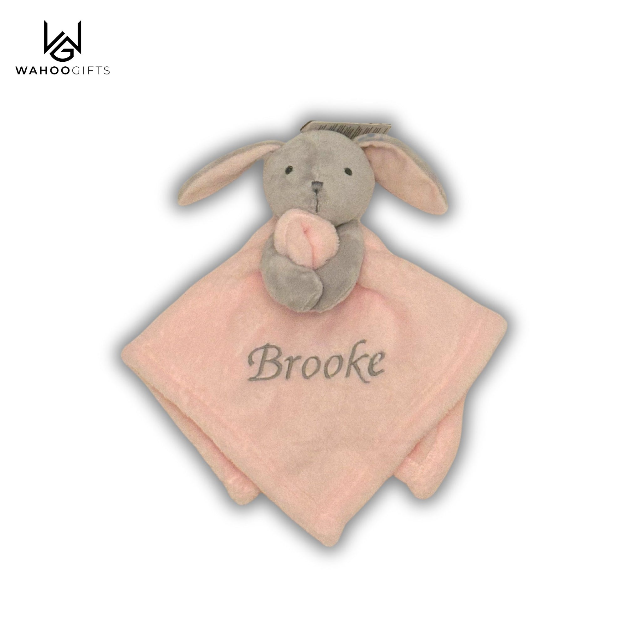 Personalised Baby Girl Comforter - Pink Bunny - WahooGifts