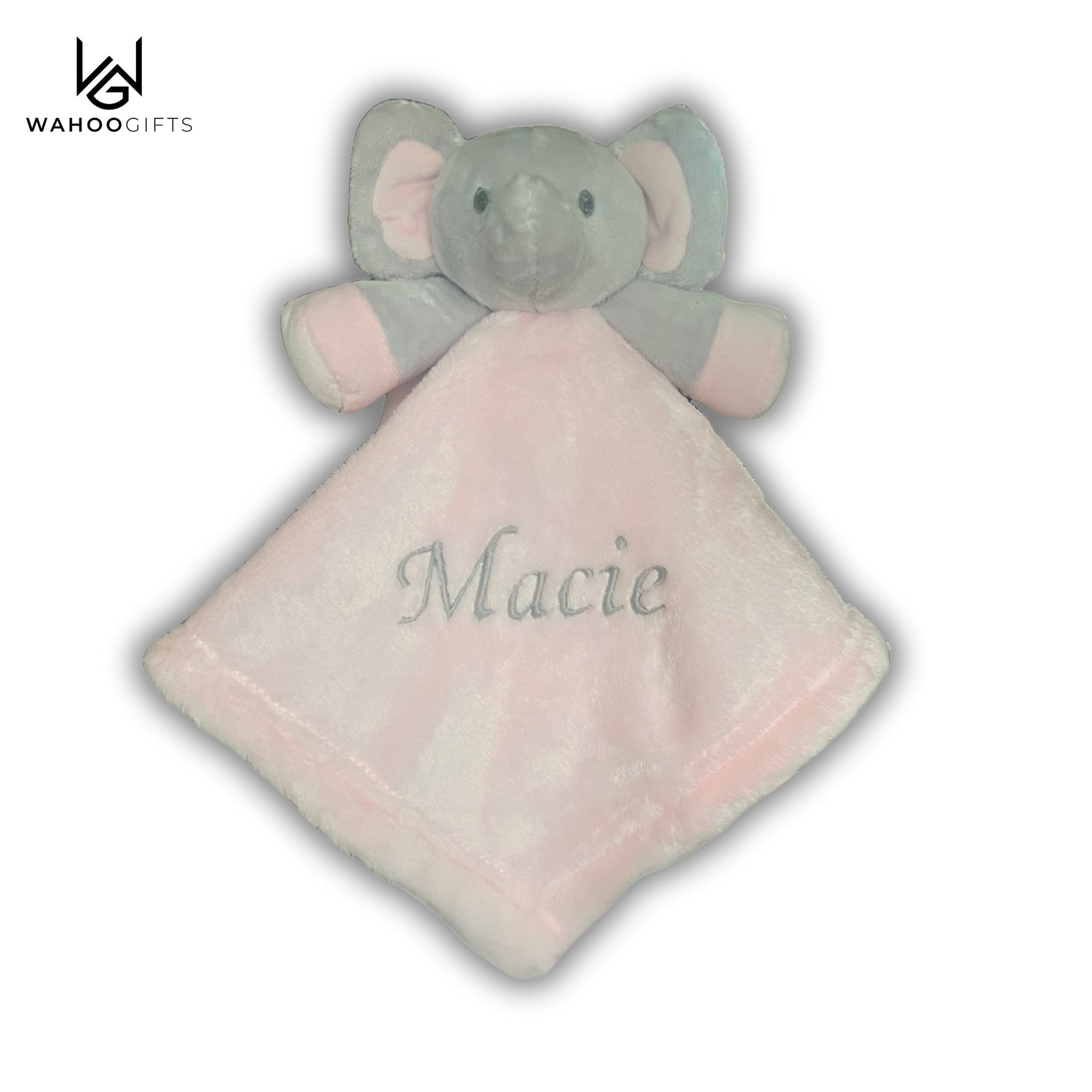 Personalised Baby Girl Comforter - Pink Elephant - WahooGifts