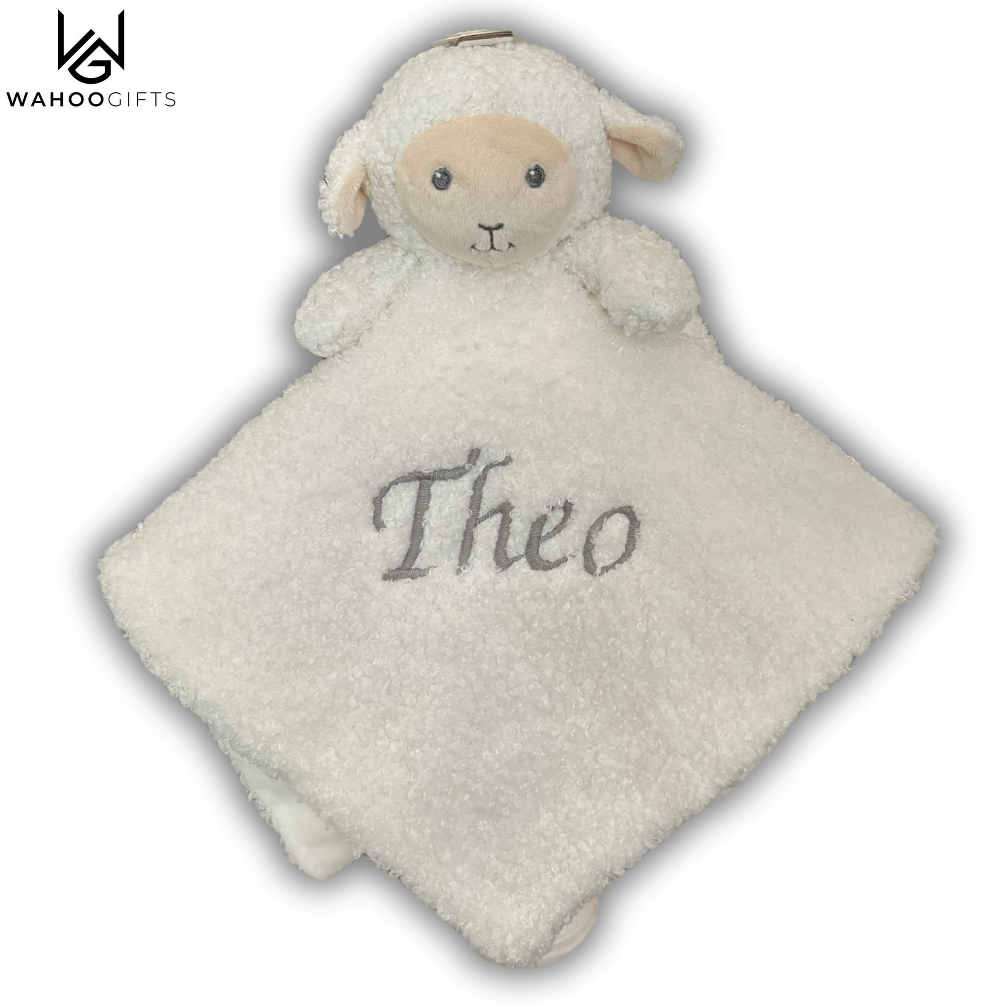 Personalised Lamb Baby Comforter Gift - WahooGifts