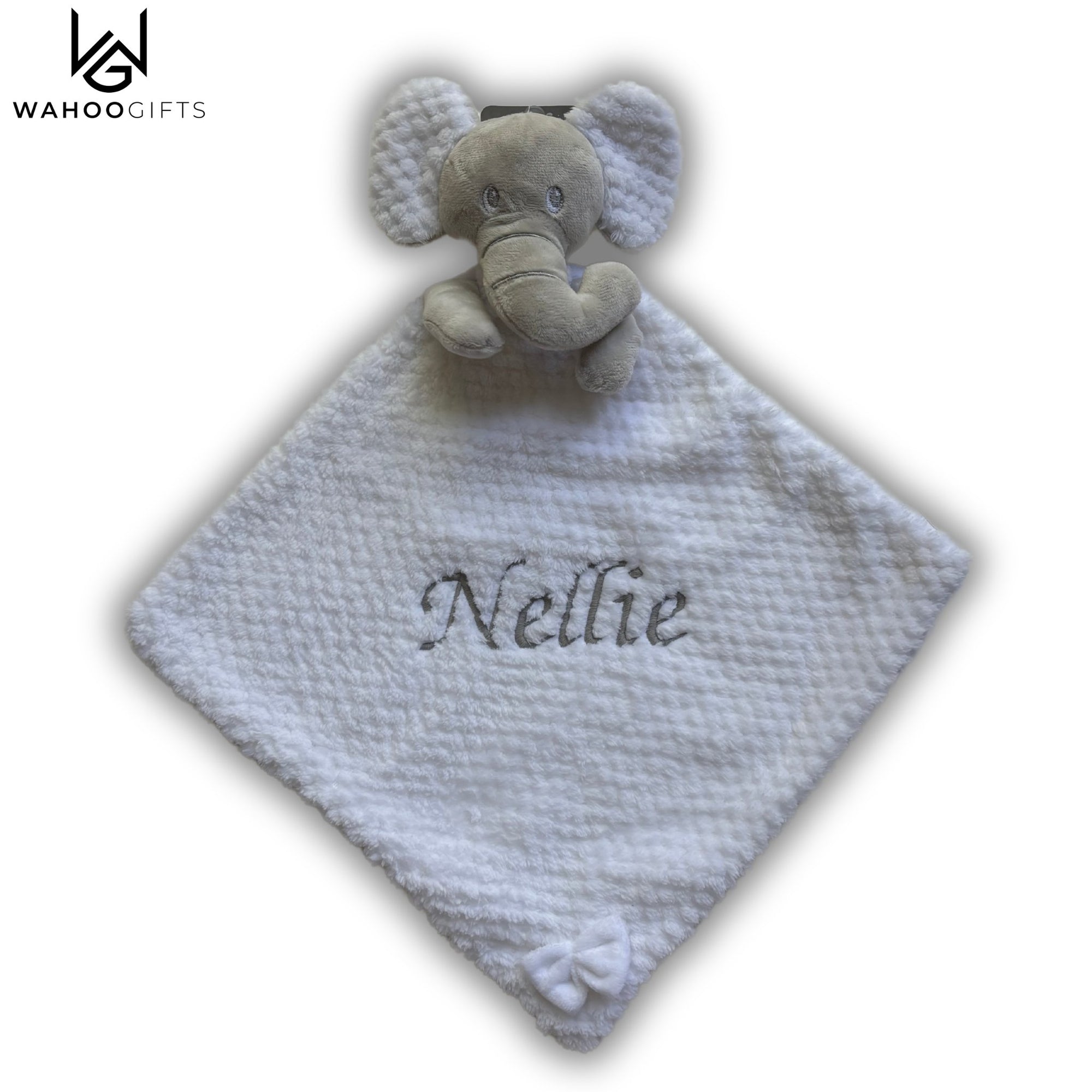 Personalised Sensory Elephant Baby Comforter Gift - WahooGifts