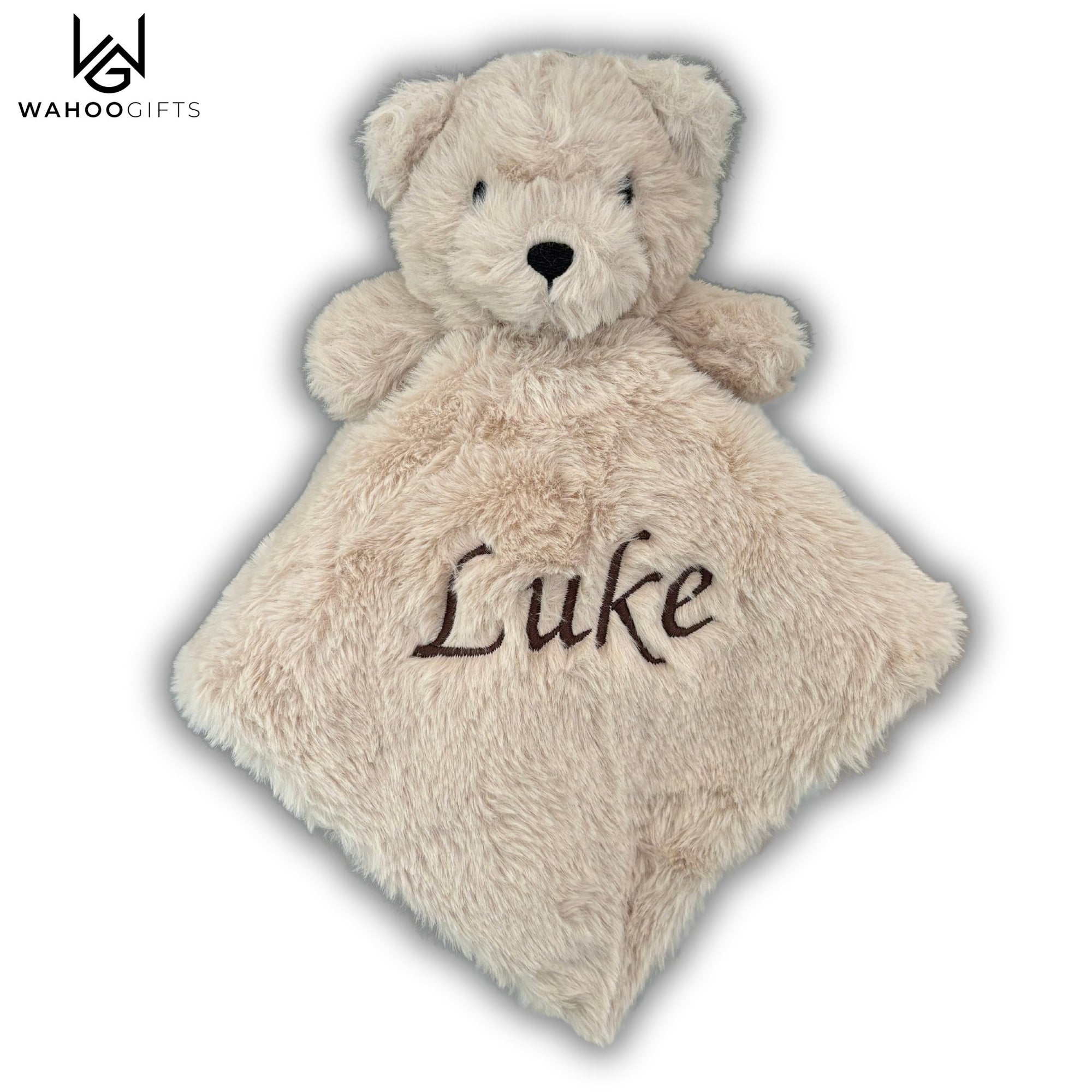 Personalised Teddy Bear Baby Comforter Gift - WahooGifts