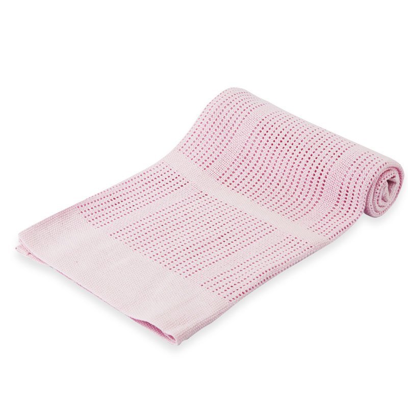 Pink Cellular Cotton Baby Blanket - WahooGifts