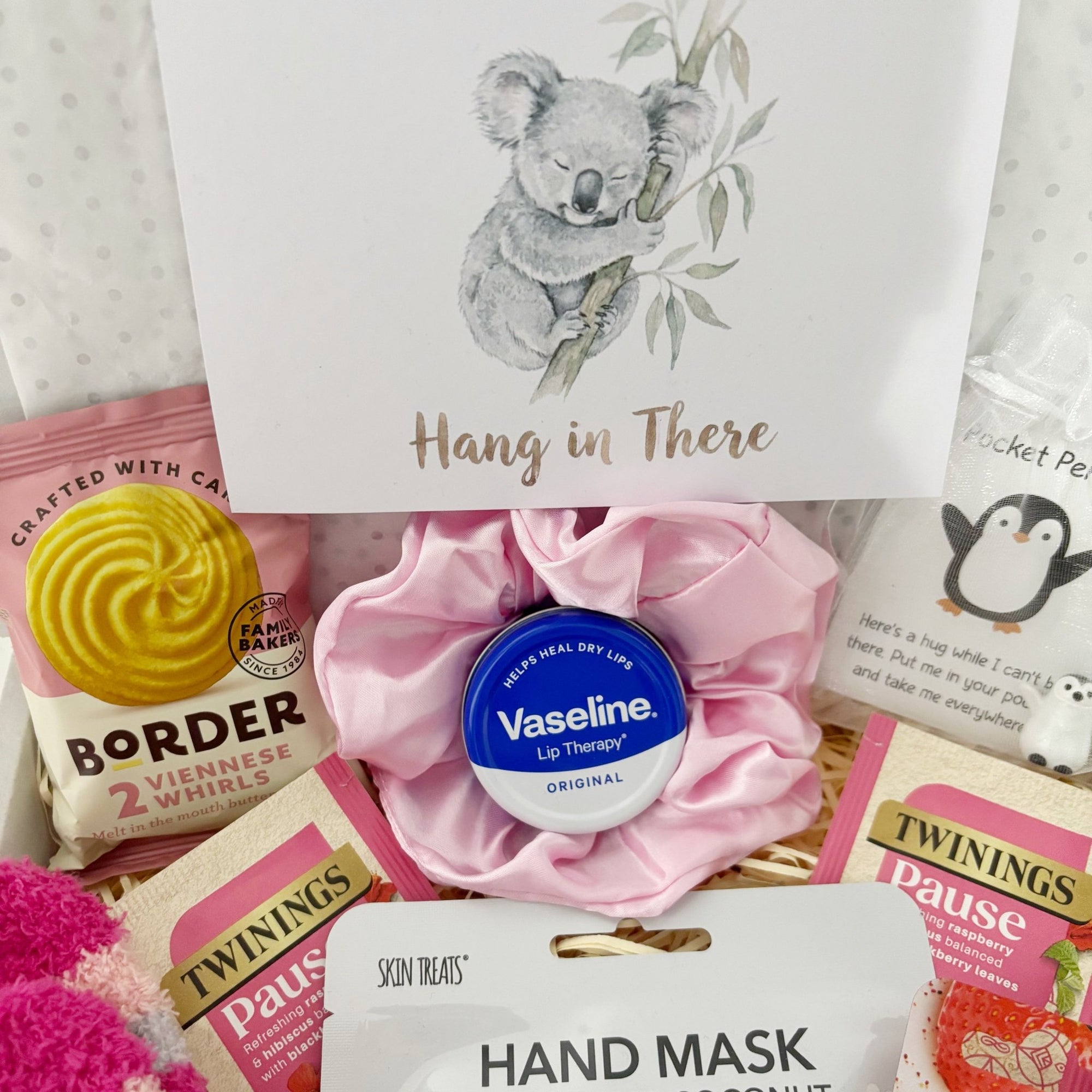 Pink Pamper Hamper – Cosy Self - Care Gift Box - WahooGifts