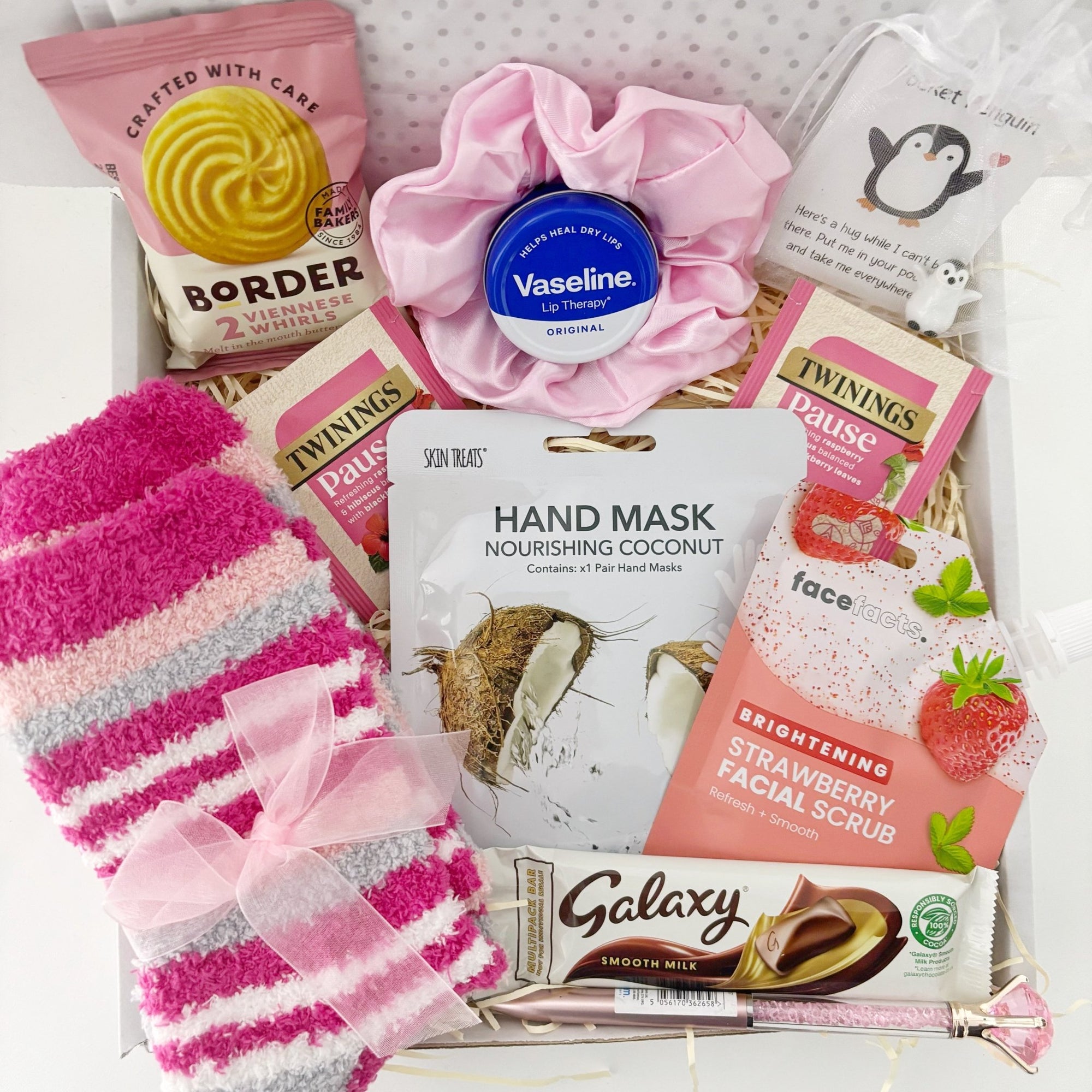 Pink Pamper Hamper – Cosy Self - Care Gift Box - WahooGifts