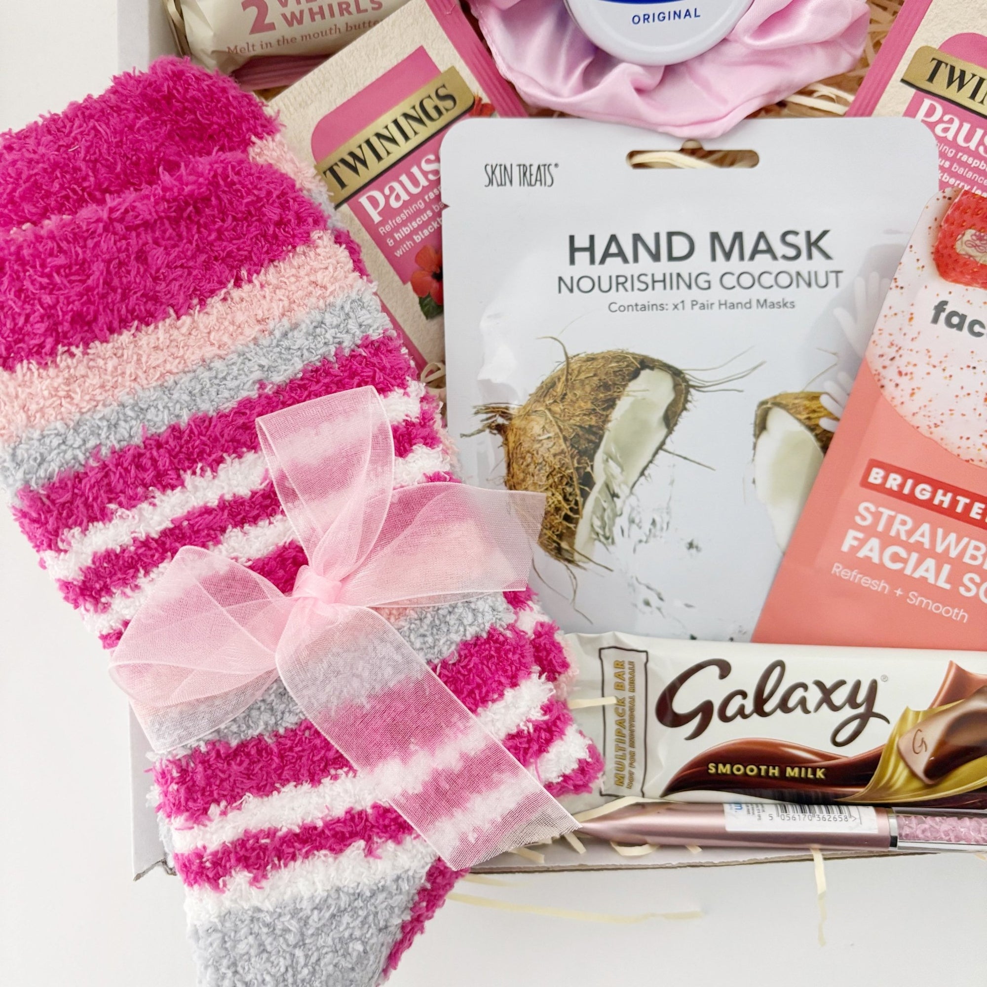 Pink Pamper Hamper – Cosy Self - Care Gift Box - WahooGifts