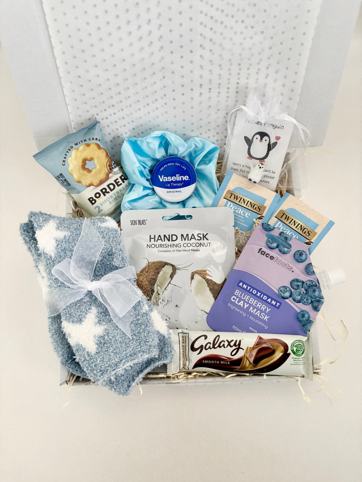 Pocket Penguin Pamper Hamper – Cozy Comfort Gift Box - WahooGifts
