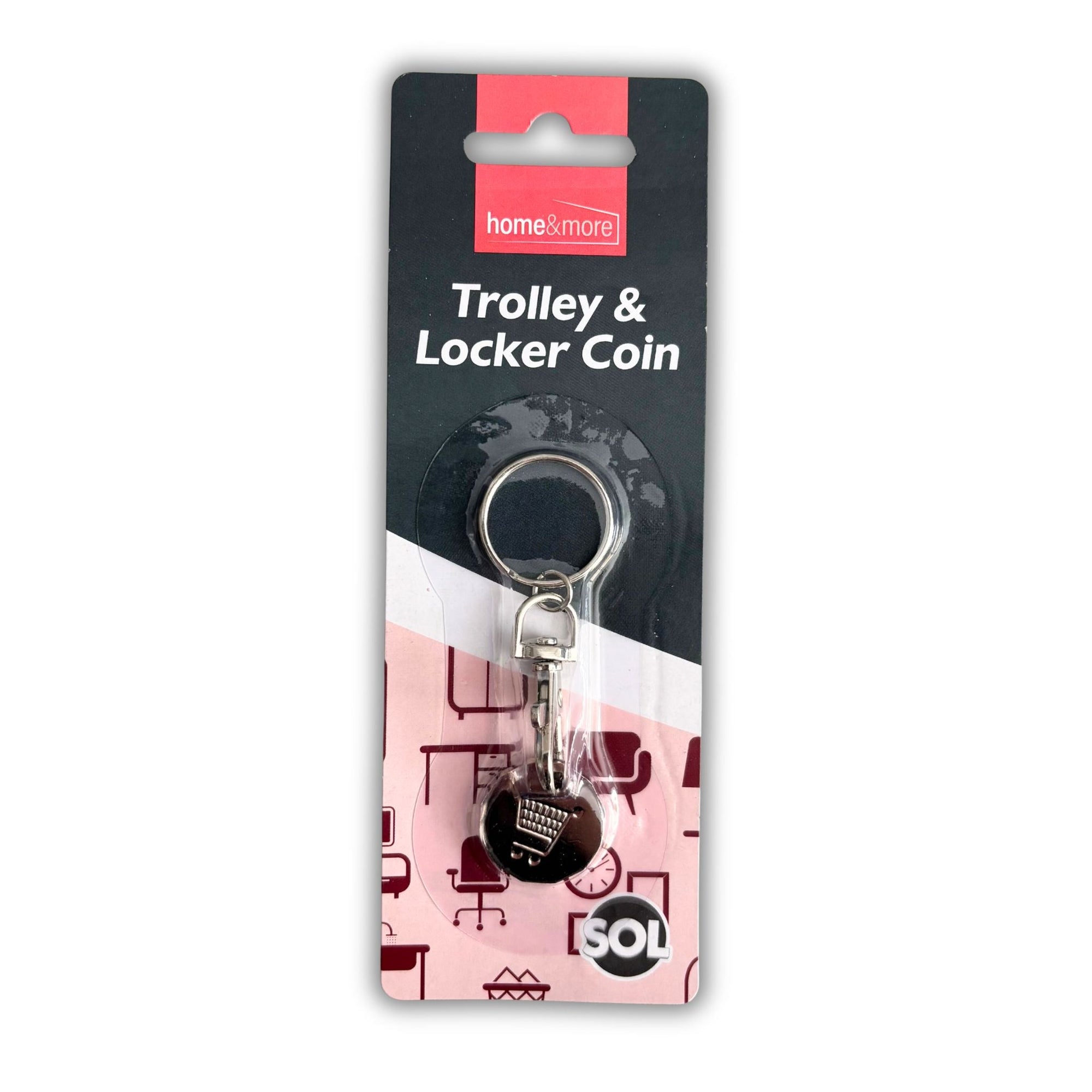 Shopping Trolley & Locker Coin Keyring - WahooGifts