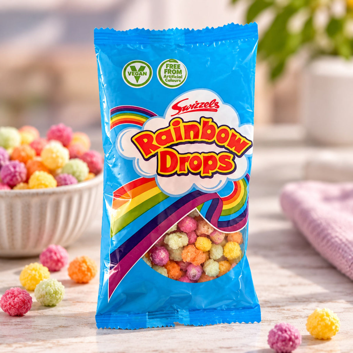 Swizzels Rainbow Drops 10g – Vegan Colourful Sweets - WahooGifts