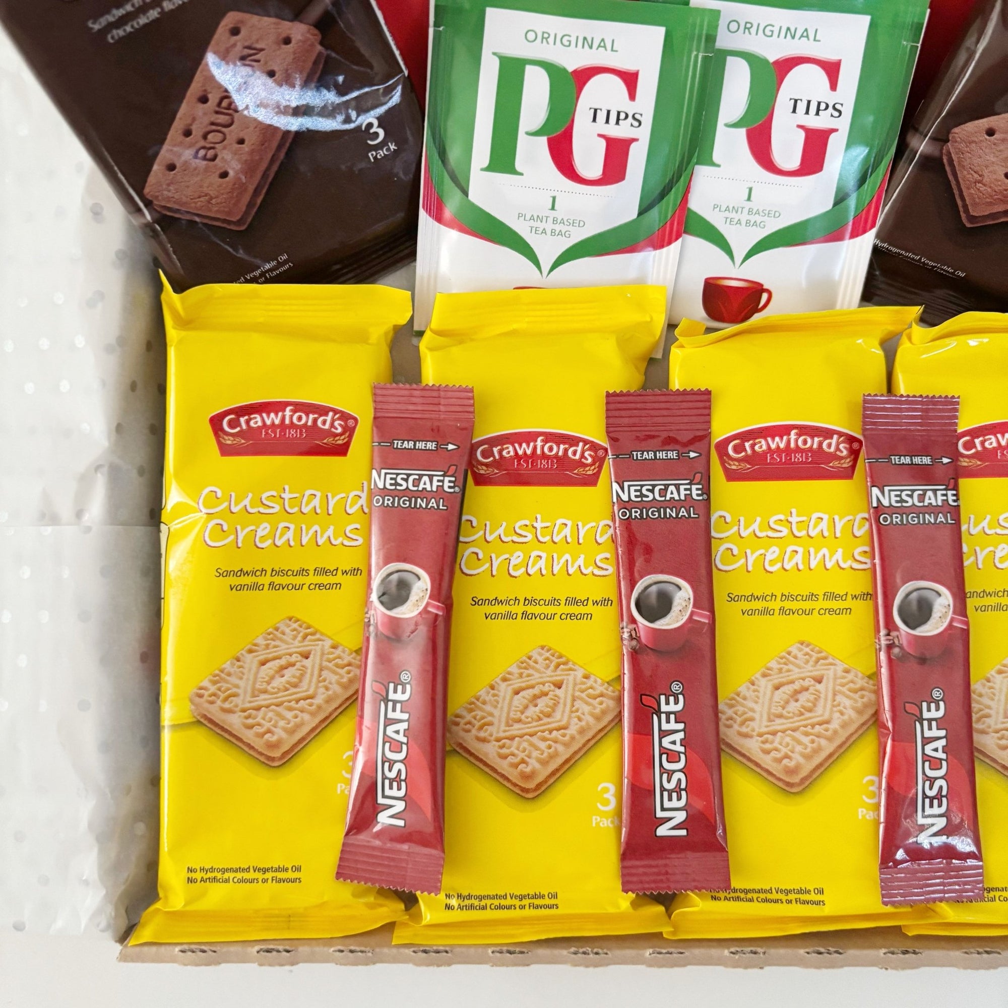 Tea & Biscuit Hamper – Letterbox Gift with Custard & Bourbon Creams - WahooGifts