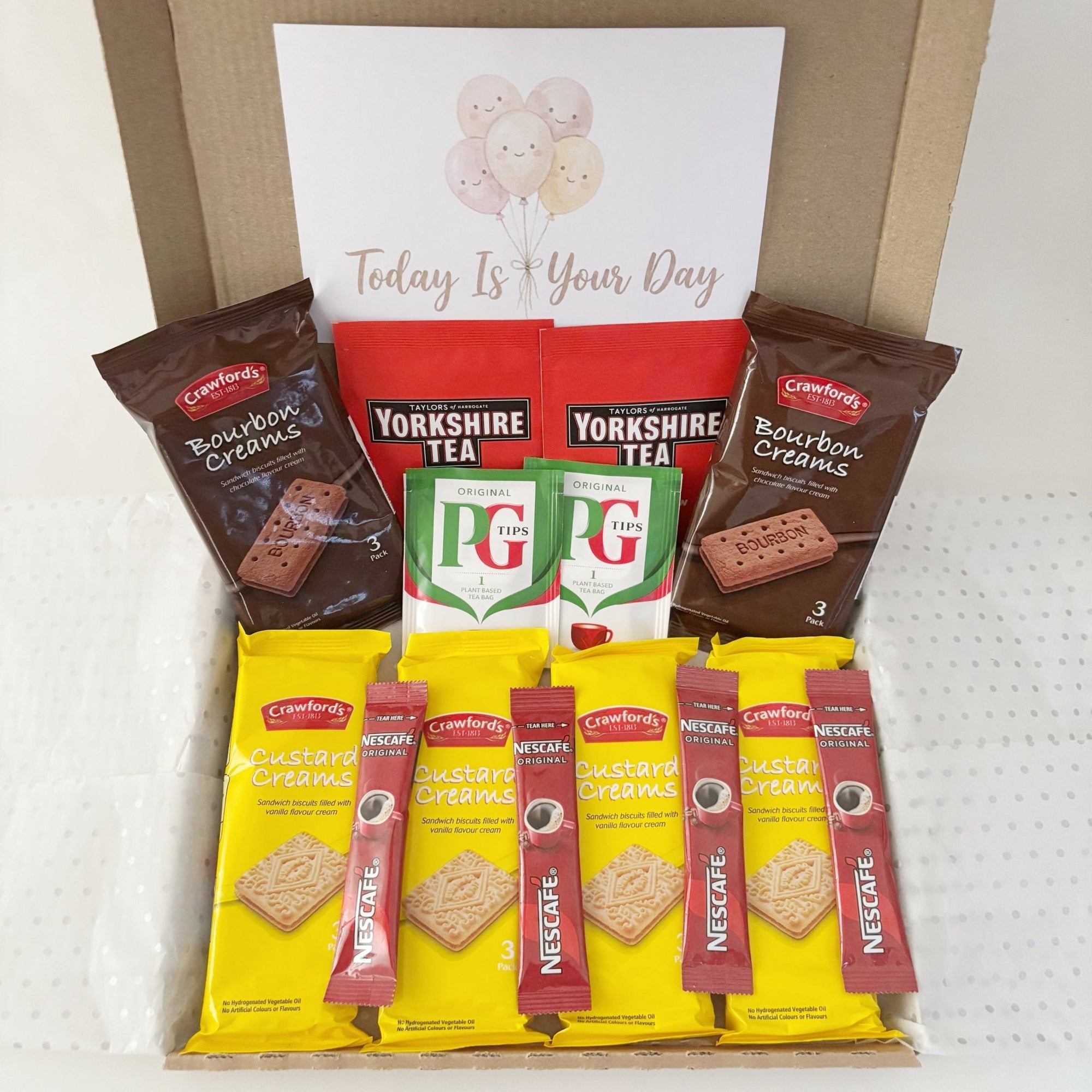 Tea & Biscuit Hamper – Letterbox Gift with Custard & Bourbon Creams - WahooGifts