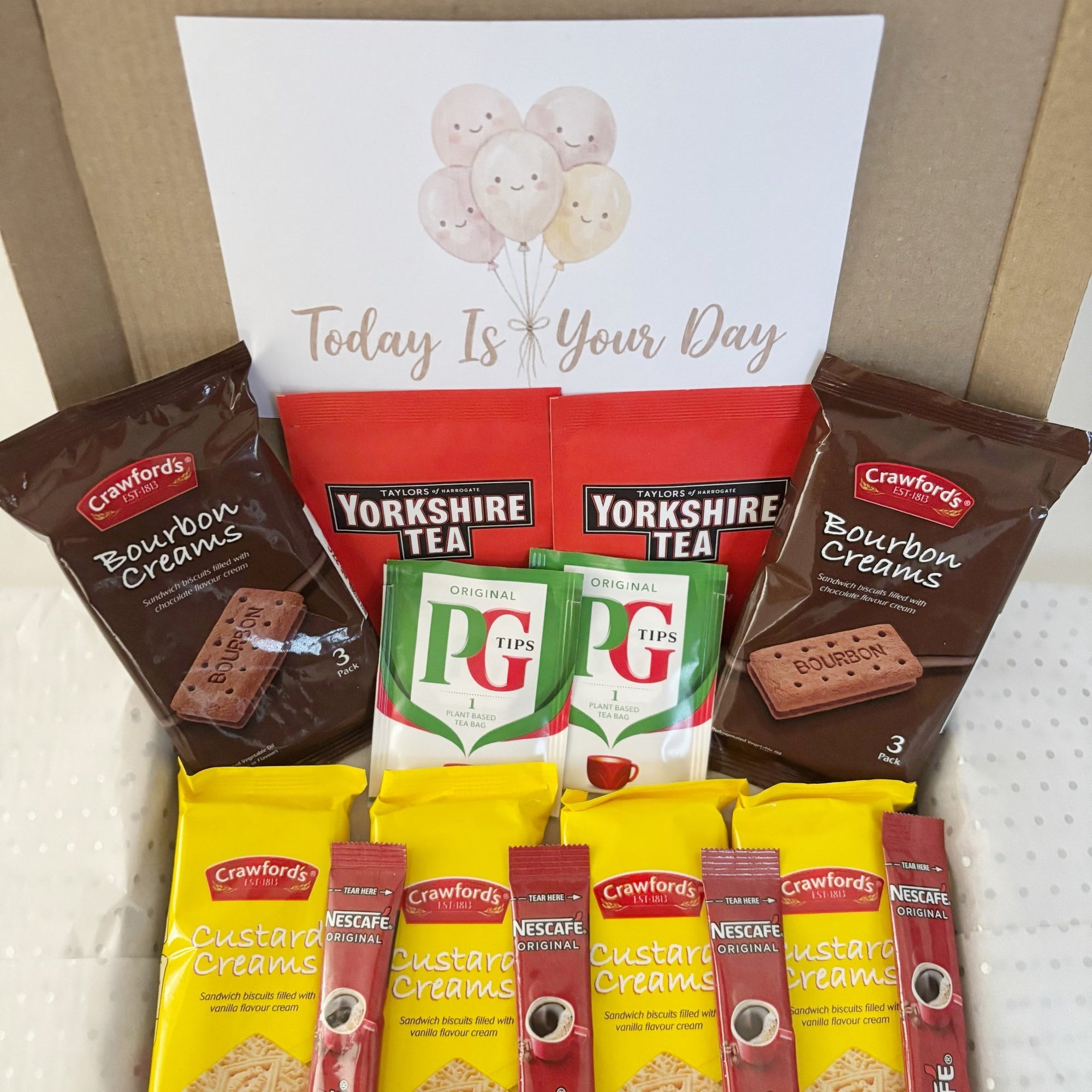 Tea & Biscuit Hamper – Letterbox Gift with Custard & Bourbon Creams - WahooGifts