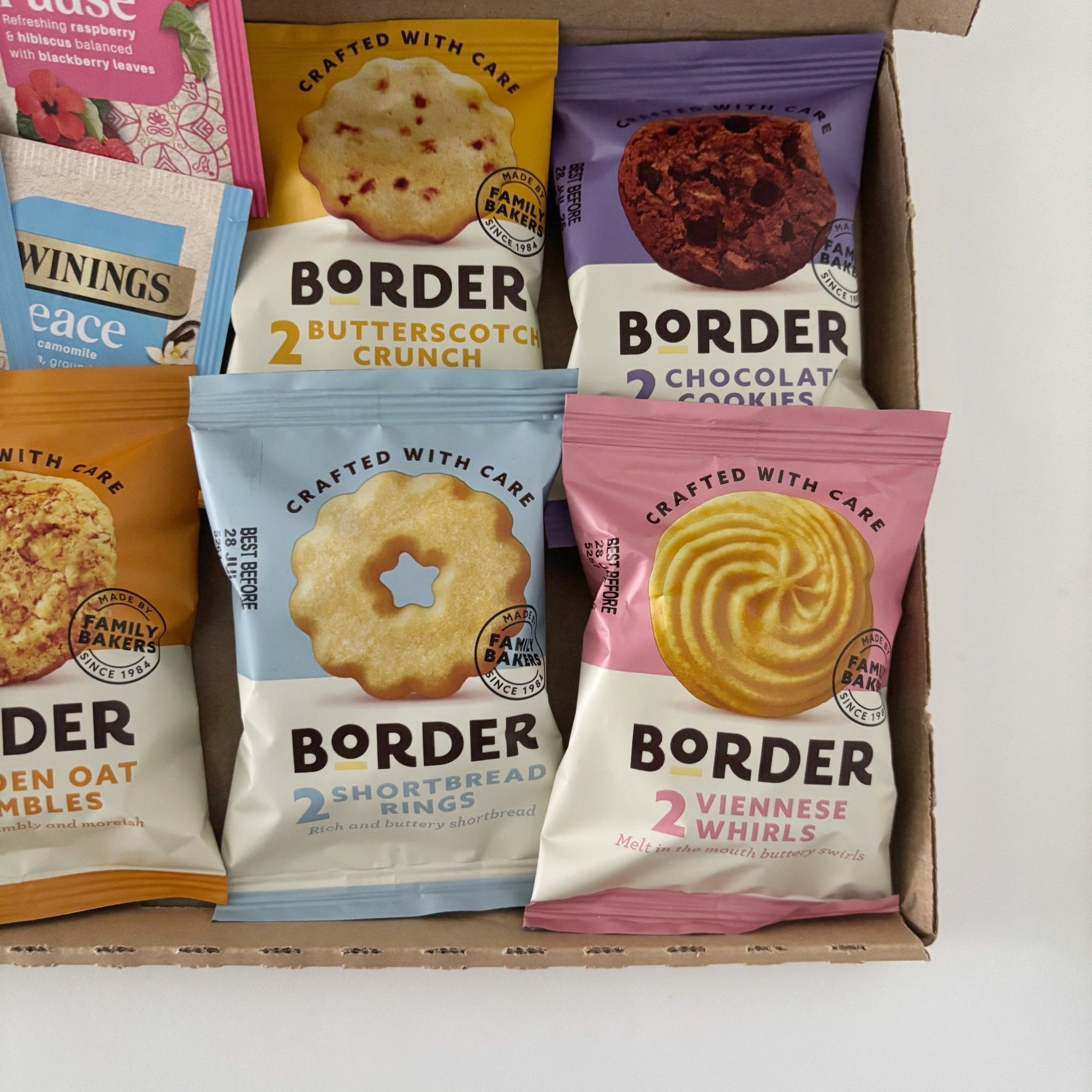 Tea & Biscuits Hamper Letterbox Gift Box by Post - WahooGifts