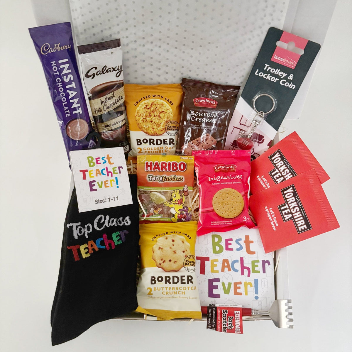 Teacher Assistant Gift – Men's Thank You Hamper with Socks & Treats - WahooGifts