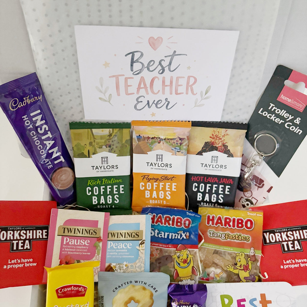 Thank You Teacher Gifts – Coffee, Tea, Biscuits & Treat Hamper - WahooGifts