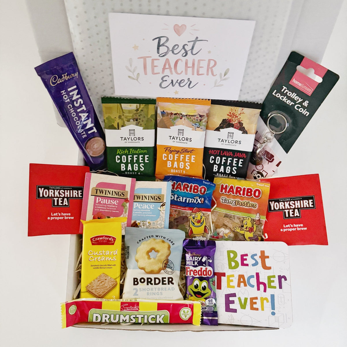 Thank You Teacher Gifts – Coffee, Tea, Biscuits & Treat Hamper - WahooGifts