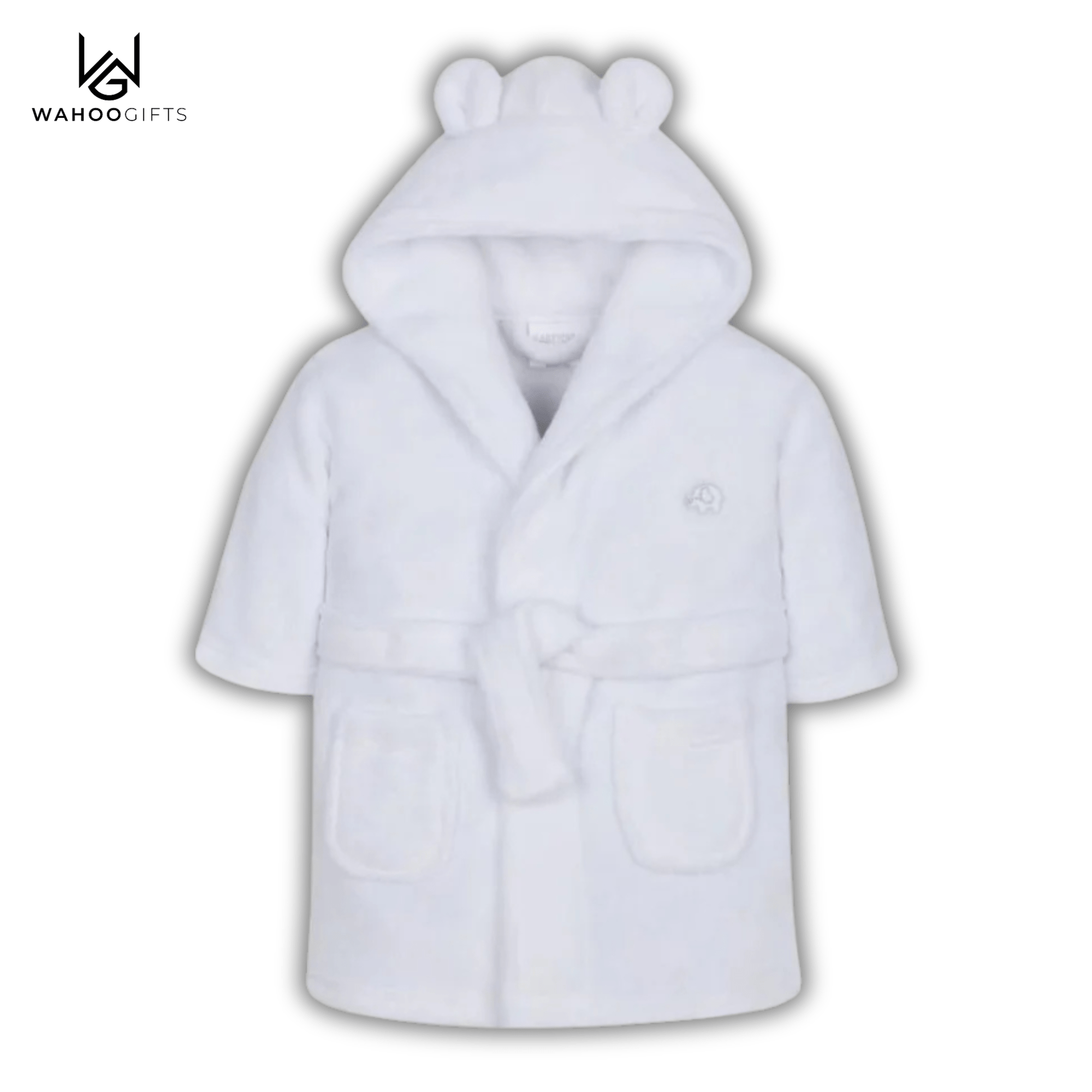 White Baby Dressing Gown - WahooGifts